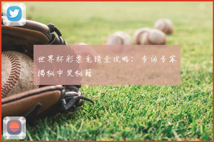 世界杯彩票竞猜全攻略：专访专家揭秘中奖秘籍