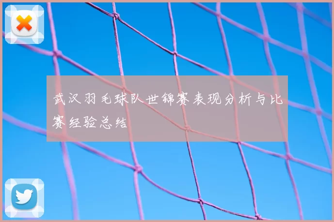 武汉羽毛球队世锦赛表现分析与比赛经验总结